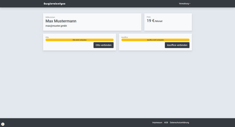 Verbindung von Otto mit xelware Office mit EasyInvoiceSync