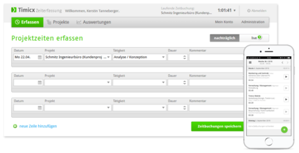 Timicx Zeiterfassung