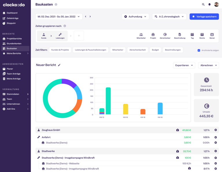 Screenshot partner clockodo 004 lexoffice rechnungsprogramm buchhaltungssoftware