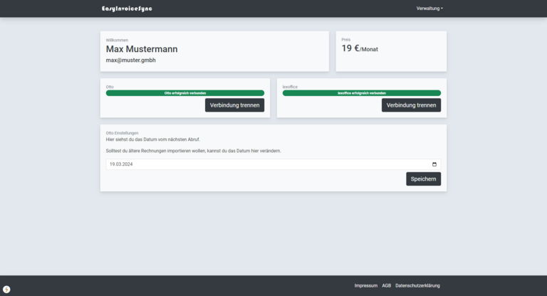 Verbindung von Otto mit xelware Office mit EasyInvoiceSync